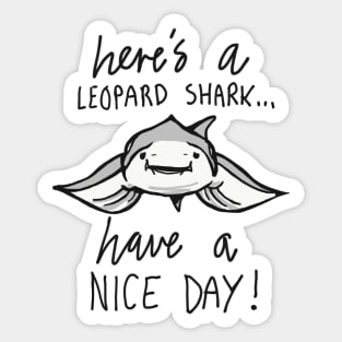 Cute Baby Leopard Shark Meme Quote Sticker